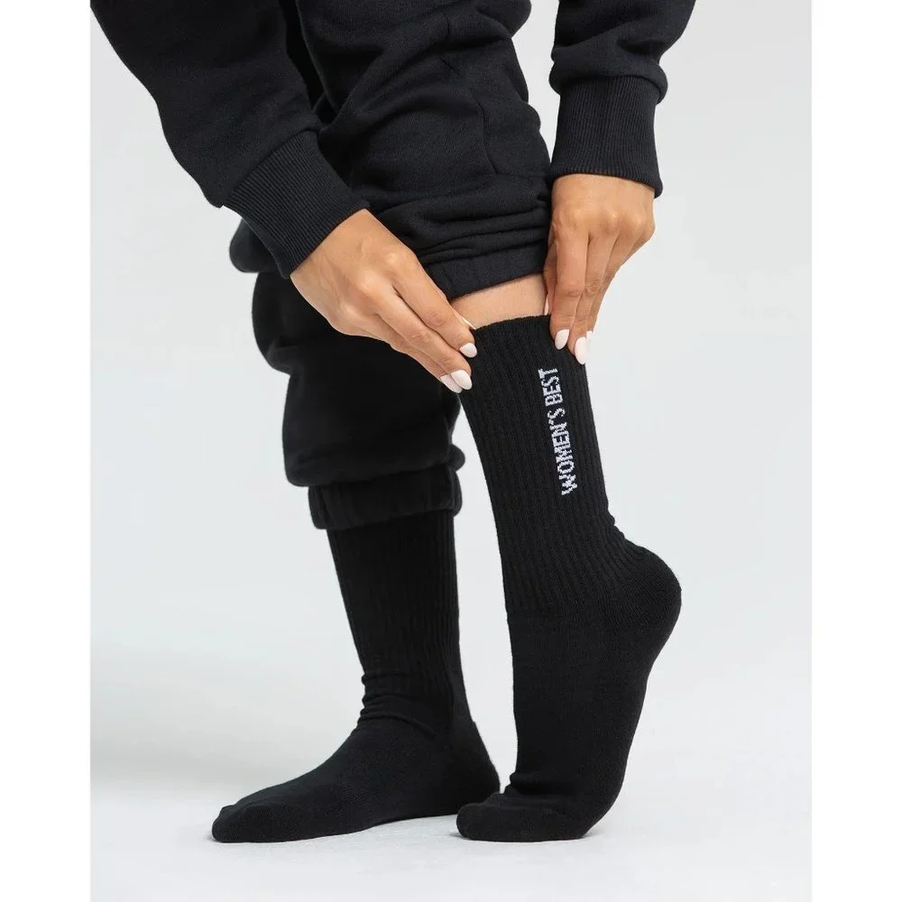 NWT WOMEN'S BEST Crew‎ Socks (1PK) Color Black Size L